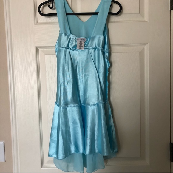 Girls Teal blue Spring Summer, Easter Tiered Ruffle Dress - Picture 9 of 12